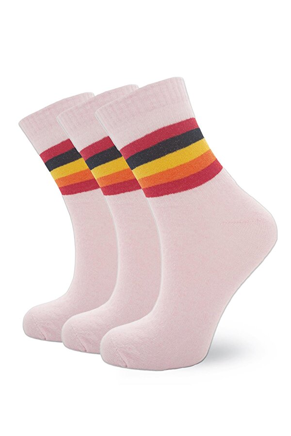 Black Arden Socks Pembe Kadın Kolej Çorap 3 Çift