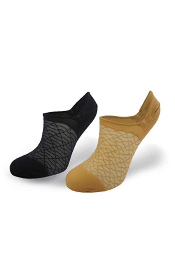 Black Arden Socks 2 Çift Desenli Parizyen Bayan Çorap 2 Çift
