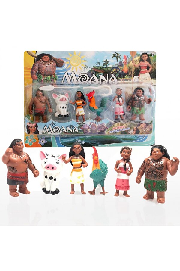 Mashotrend Moana Oyuncak Figür Oyuncak Seti 8 Parça Oyuncak - Moana Figürleri - Prenses Figür