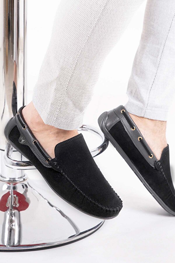 Erkek Rog Loafer Ayakkabı SÜET SİYAH