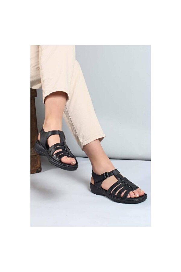 Fast Step Hakiki Deri Kadın Klasik Sandalet 952ZA21888-1