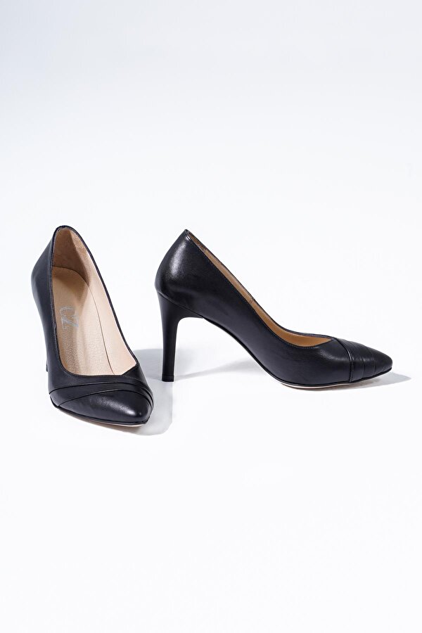 CZ London Hakiki Deri Kadın Stiletto Yüksek Topuklu Ayakkabı