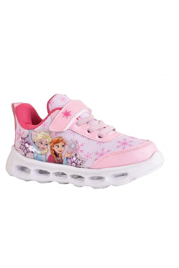 Frozen Elsa Anna Kız Çocuk Işıklı Pembe / Lila Spor Ayakkabı
