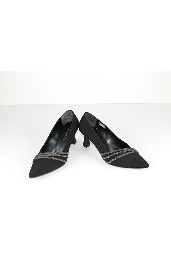 La Scada CK279 Siyah Kadın Topuklu Abiye Ayakkabı