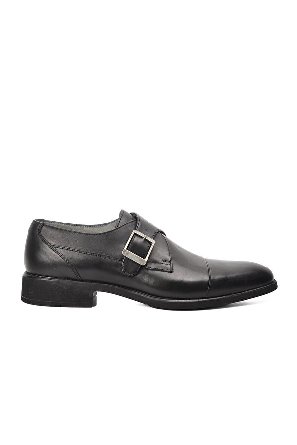 Burç 2123 Siyah Hakiki Deri Erkek Klasik Ayakkabı