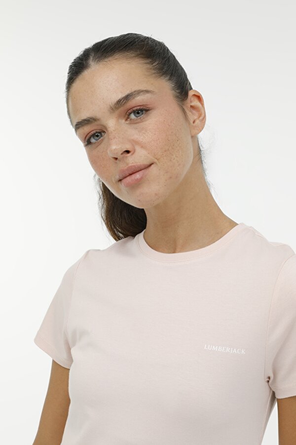 Lumberjack W-CT131 BASIC MODAL C NEC PASTEL PINK Woman 054