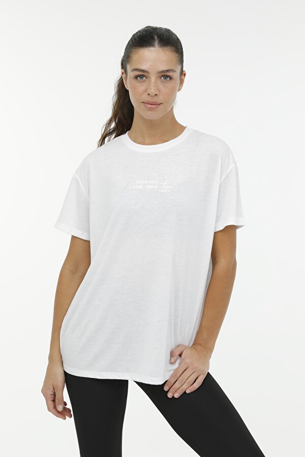 Kinetix WL EARLINA 11T7111 3FX Beyaz Kadın Kısa Kol T-Shirt