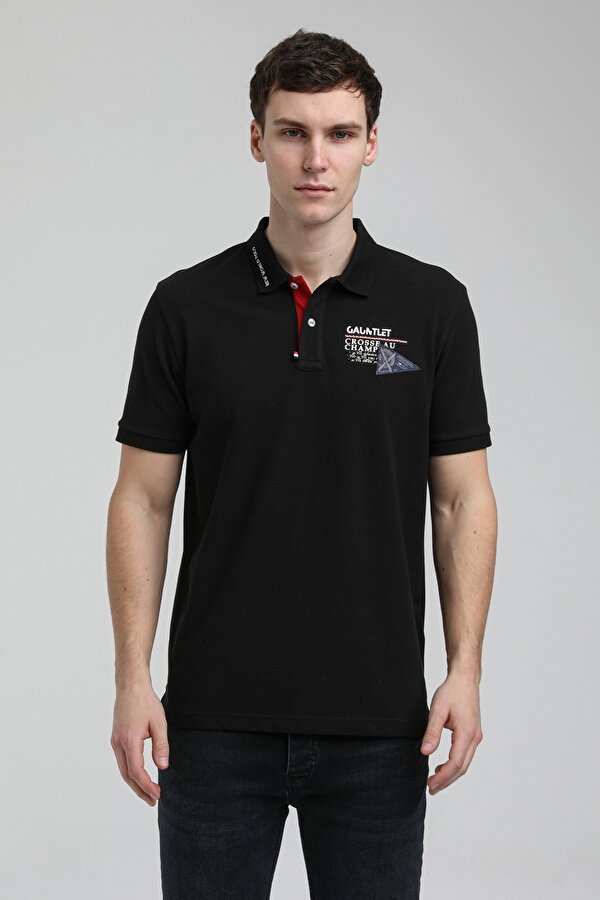 New World Polo Polo Yaka Siyah Regular Custom Polo 23SSM10255