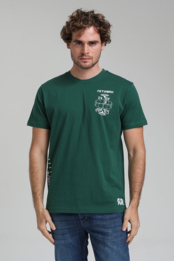 New World Polo Bisiklet Yaka Yeşil Slim Fit Tişört 23SSM20299 New World Polo Bisiklet Yaka Yeşil Slim Fit Tişört 23SSM20299