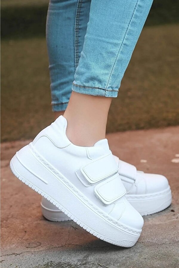 Scoperta Çift Cırtlı Yüksek Taban Kadın Sneaker Ayakkabı
