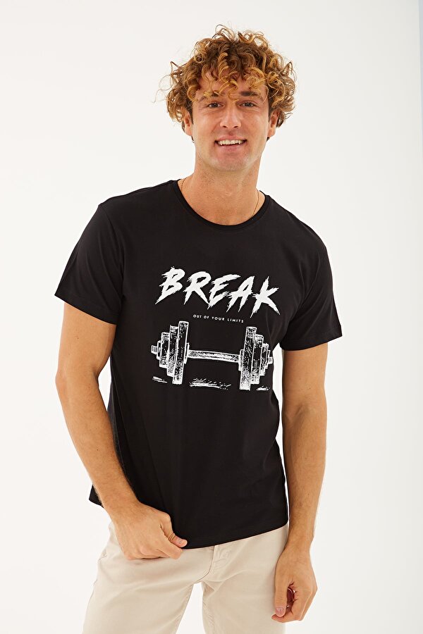 Fashion Friends Erkek T Shirt 23Y0025E1 SİYAH
