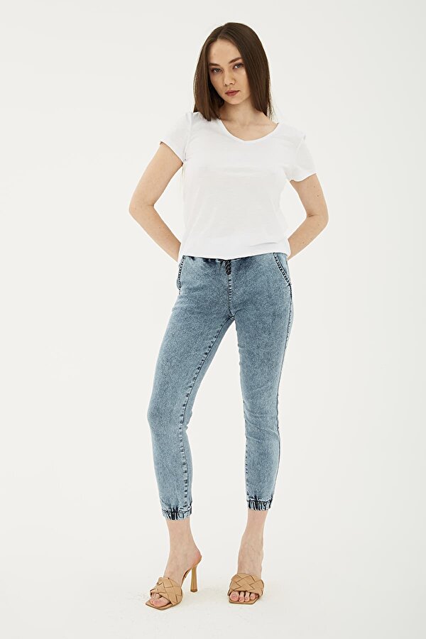 Fashion Friends Bayan Kot Pantolon 23Y0789K1 AÇIK MAVİ
