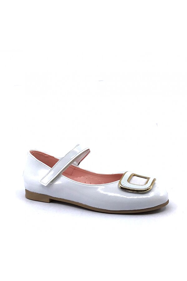 SEMA 4230 Kız Çocuk Tokalı Cırtlı Babet Ayakkabı