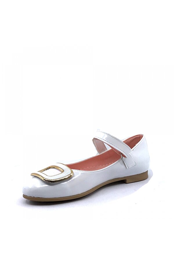 SEMA 4230 Kız Çocuk Tokalı Cırtlı Babet Ayakkabı