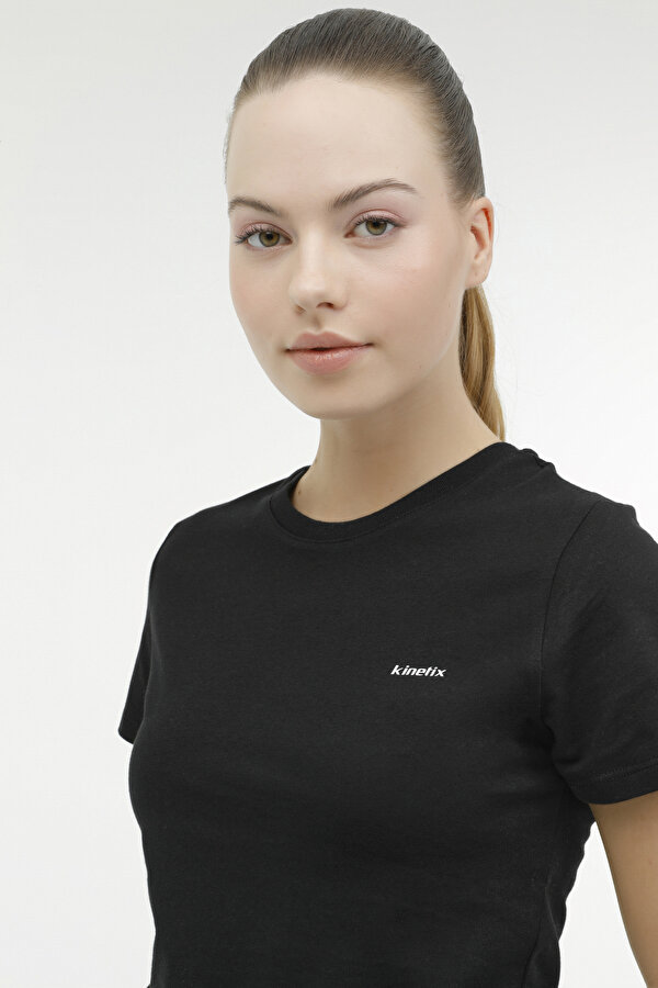Kinetix W-SN226 BASIC C NECK T-SH BLACK Woman 054