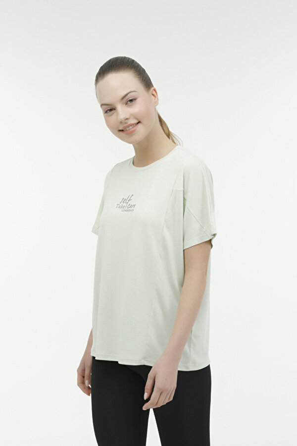 Lumberjack WL JASMINE 11JCK2021 3FX PASTEL YESIL Kadın Kısa Kol T-Shirt