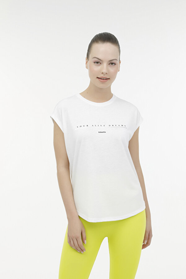 Kinetix WL DALIA 11P7113 3FX Beyaz Kadın Kısa Kol T-Shirt