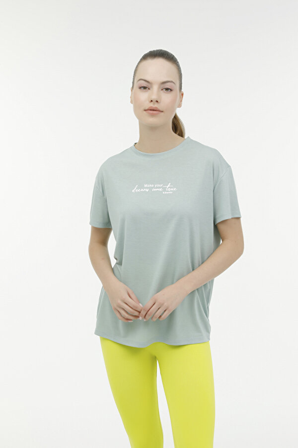 Kinetix WL EARLINA 11T7111 3FX Yeşil Kadın Kısa Kol T-Shirt