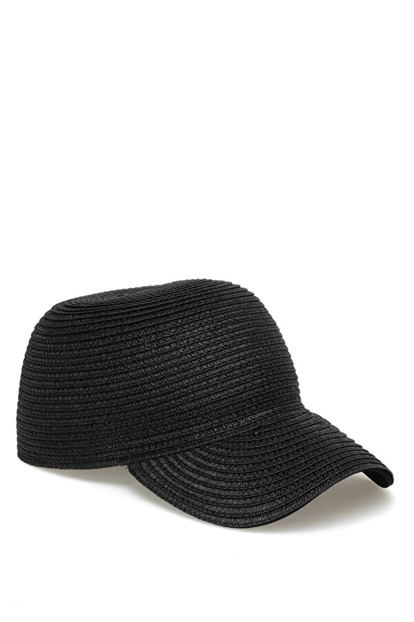 Butigo KIRA STRAW CAP-W,3FX Siyah Kadın Hasır Şapka