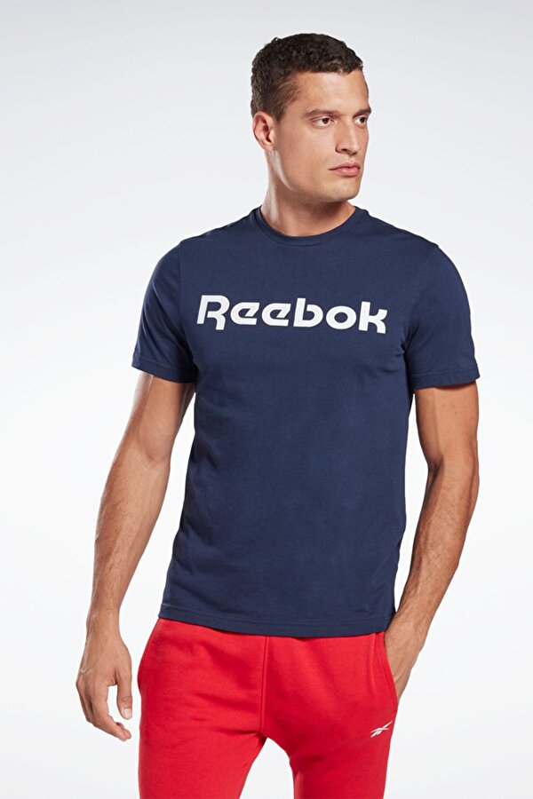 Reebok GS  Linear Re Lacivert Erkek Kısa Kol T-Shirt