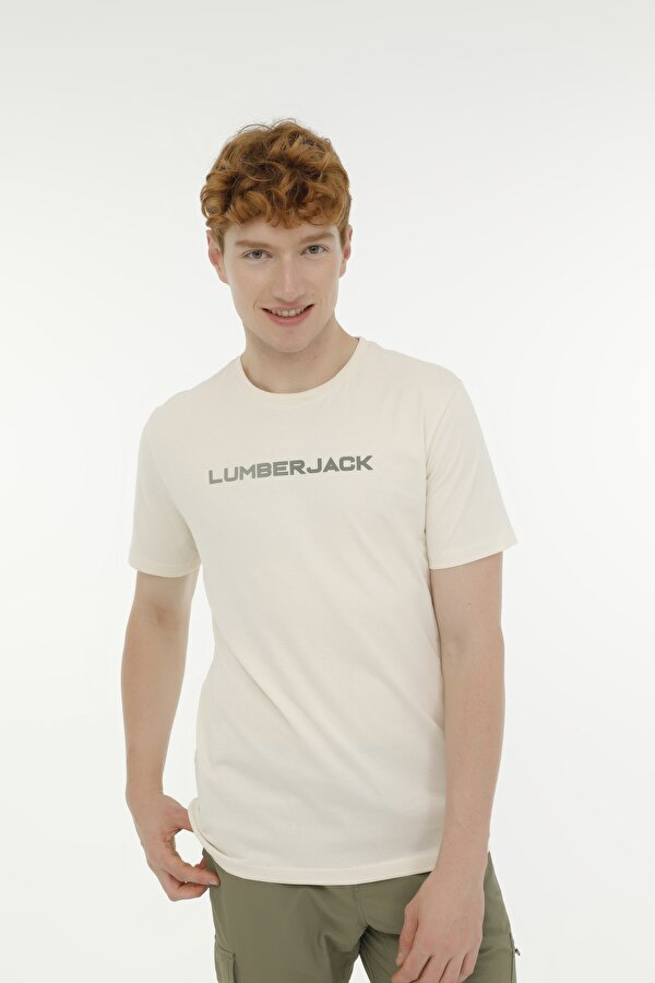 Lumberjack Ml Dima Logo 11Ct1031 3Fx Бежевый 003 Мужчина Футболка