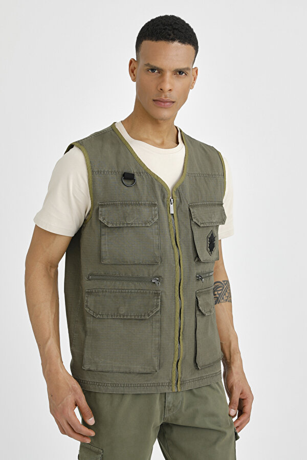 Lumberjack VEST SAFARI ARMY GREEN Man Jacket