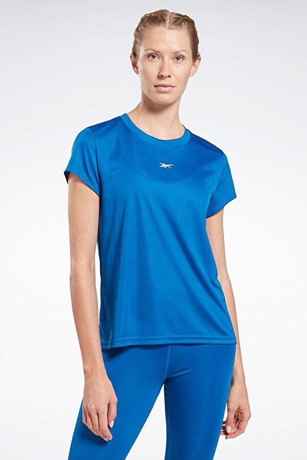 Reebok WOR Commercial Poly Mavi Kadın Kısa Kol T-Shirt