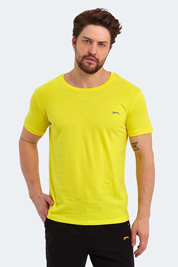 Slazenger SANDER KTN Erkek T-Shirt Açık Sarı