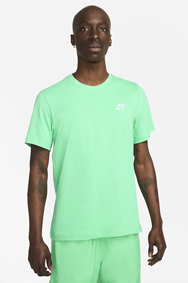 Nike M NSW CLUB TEE Yeşil Erkek Kısa Kol T-Shirt