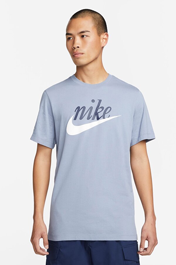 Nike M NSW TEE FUTURA 2 Mavi Erkek Kısa Kol T-Shirt