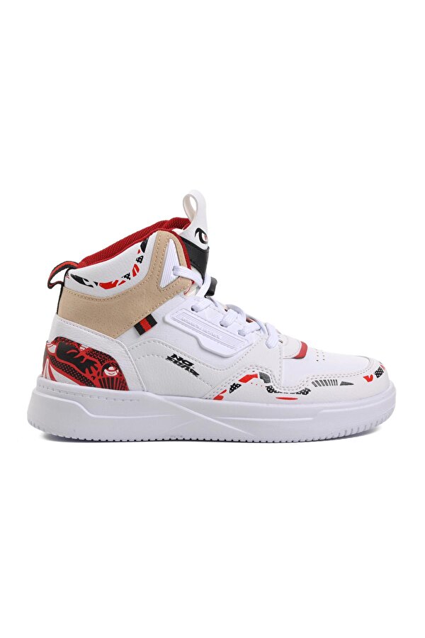 No Fear Nfr 1000 Beyaz K rm z Unisex Hi Sneaker Ayakkab