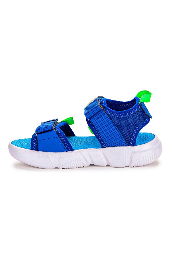 Kiko Kids Cırtlı Yürüyüş Kız/Erkek Çocuk Sandalet 200 Saks Mavi