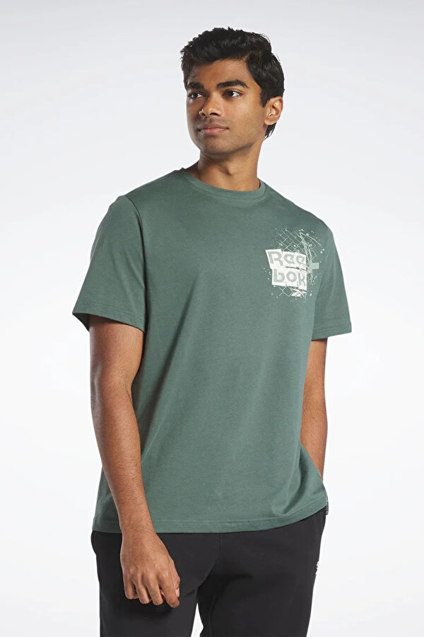 Reebok GS  NEIGHBORH Yeşil Unisex Kısa Kol T-Shirt