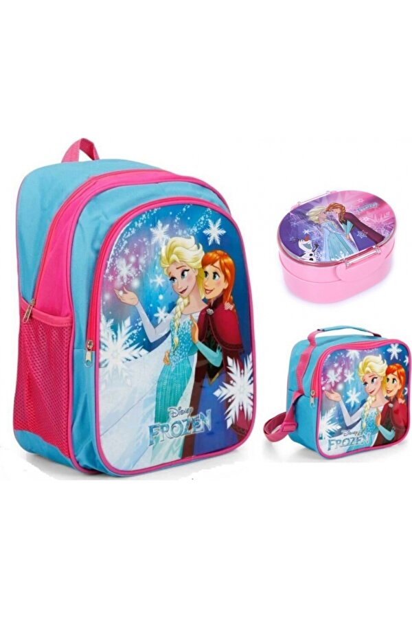 Hakan Çanta Ewason  Frozen Lisanslı Ilkokul Çantası + Beslenme Çantası ve Beslenme Kabı