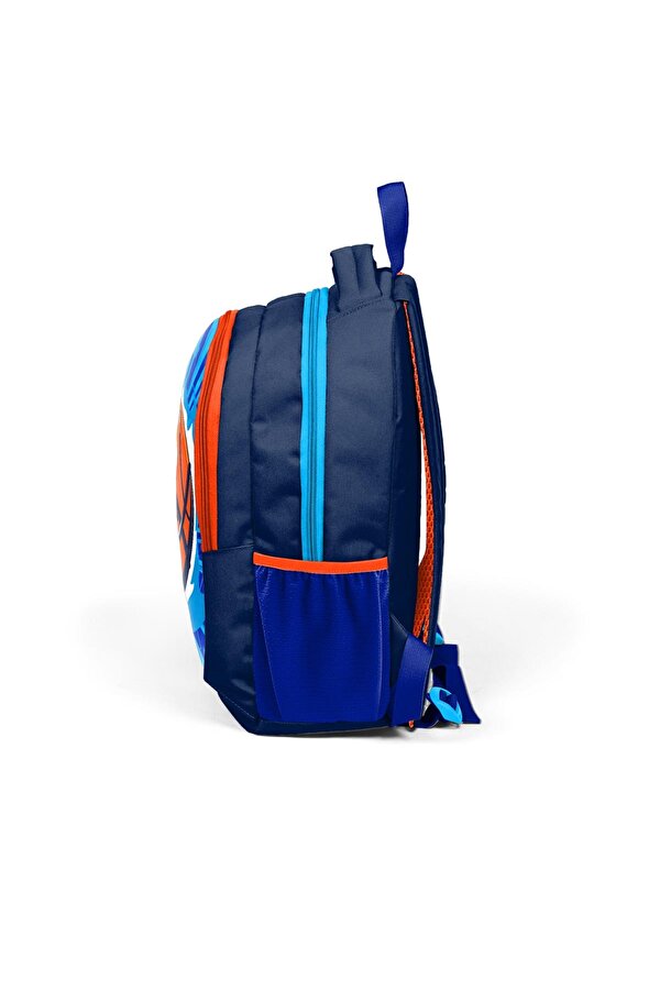 Coral High Kids Lacivert Mavi Basketbol Desenli Üç Bölmeli Okul Sırt Çantası 14405