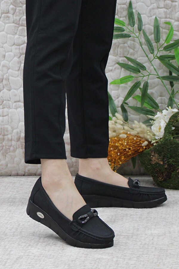 Mehmet Mete 403 Comfort Tokalı Taşlı Kadın Babet