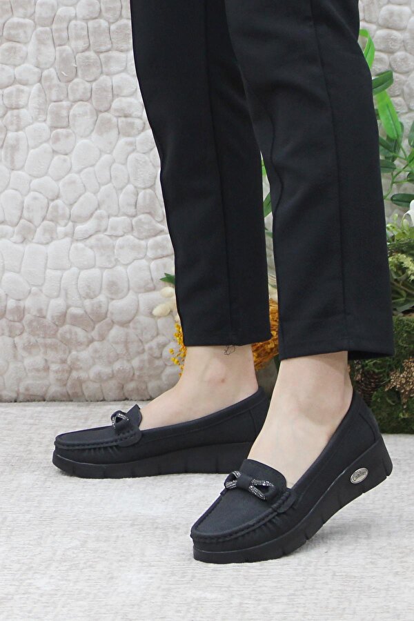 Mehmet Mete 403 Comfort Tokalı Taşlı Kadın Babet