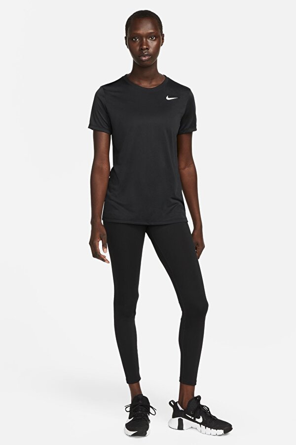 Nike W NK DF TEE RLGD LBR Siyah Kadın Kısa Kol T-Shirt
