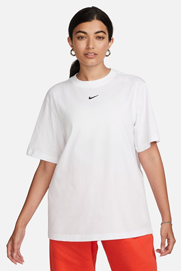 Nike W NSW TEE ESSNTL LBR Beyaz Kadın Kısa Kol T-Shirt