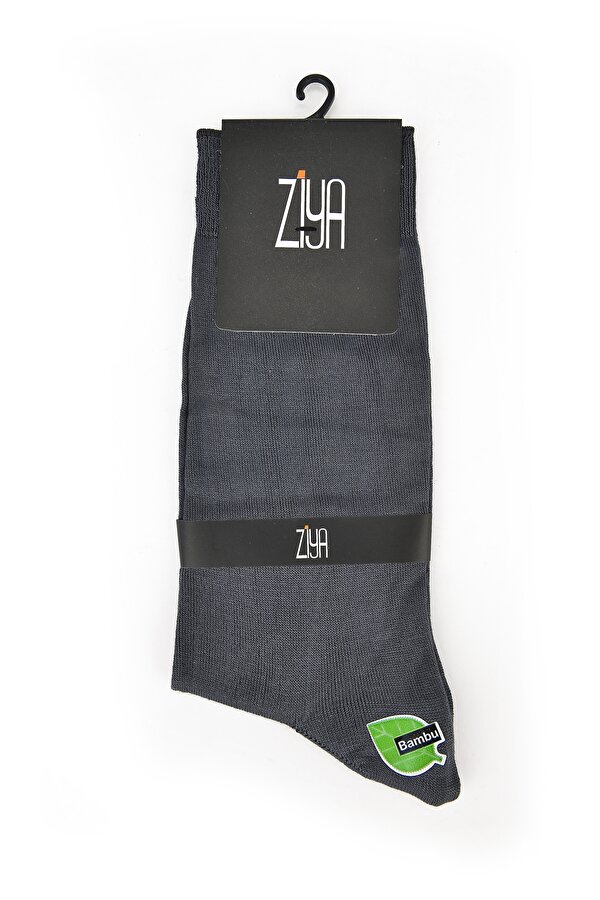 Ziya Erkek Klasik Bambu 6'lı Çorap (Siyah x2-Lacivert x2-Füme x2) 13173Z012 Multi
