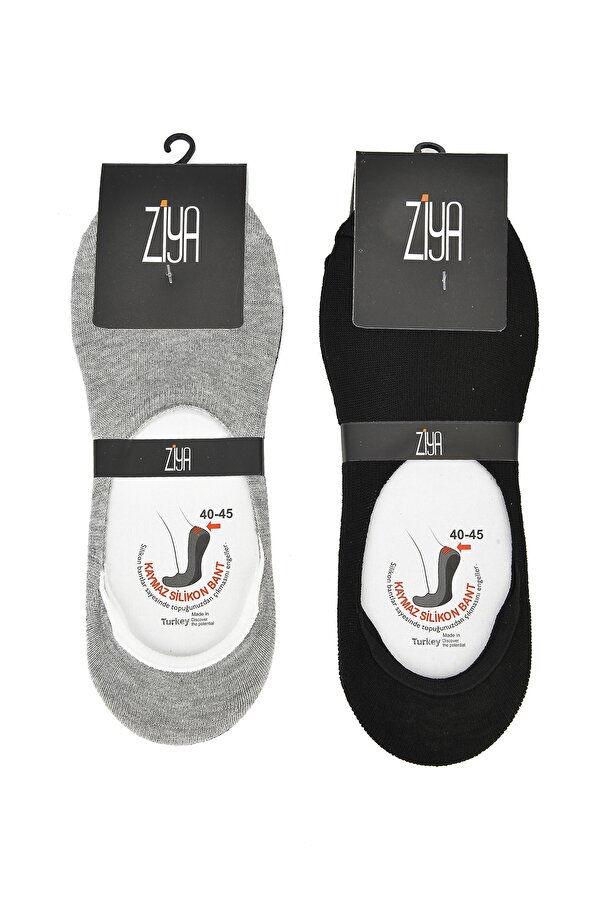 Ziya Erkek Bambu Sneakers Babet 6'lı Çorap (Siyah x3-Gri-Lacivert-Beyaz) 13173Z033 Multi