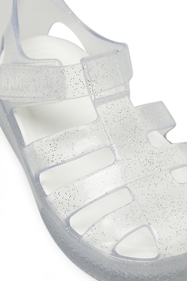 STAR GLITTER BK Beyaz Kız Çocuk Sandalet - Görsel 8