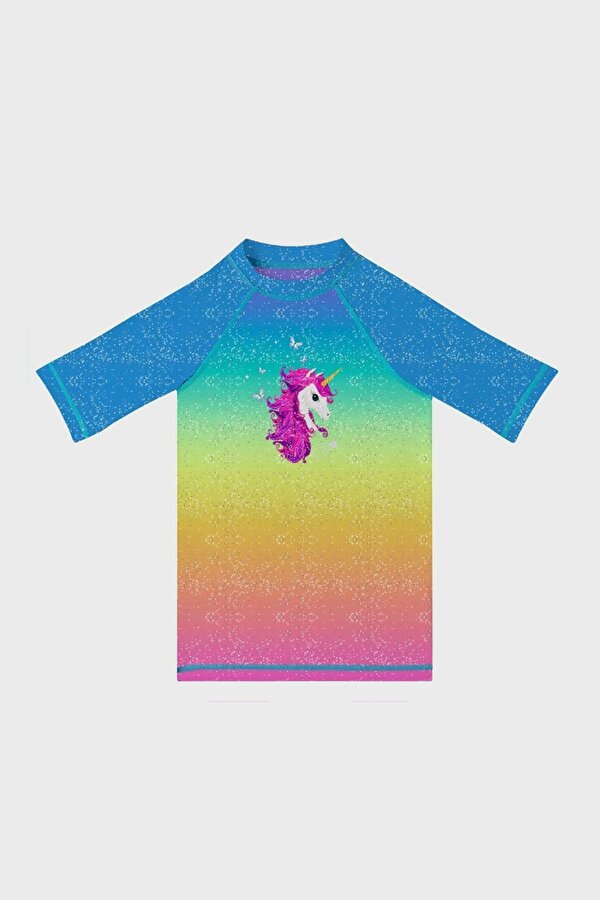 SlipStop Kız Çocuk T Shirt ST2315000001 FUŞYA-YEŞİL