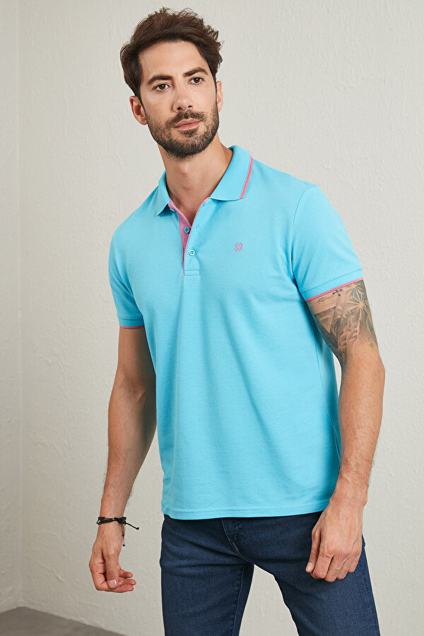 Buratti Erkek Polo T Shirt 5902118 AQUA-MAVİ