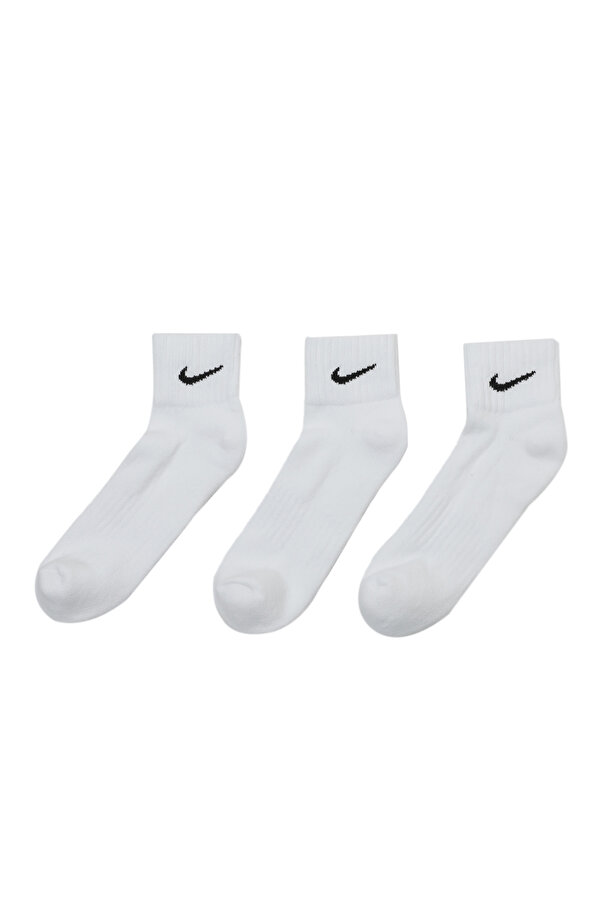 Nike U NK CUSH QTR 3PR-VALUE 1 Beyaz Erkek Çorap