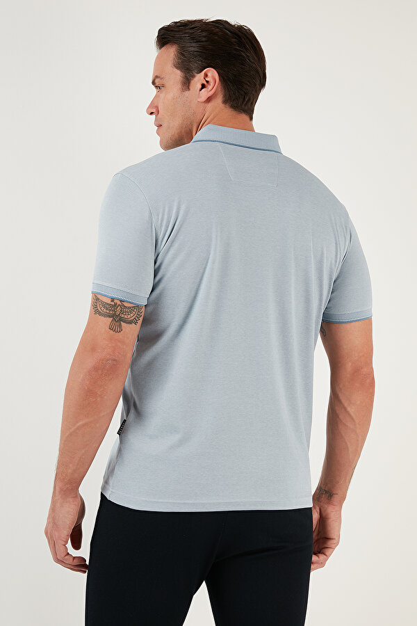 Buratti Erkek Polo T Shirt 646R1000 Açık Mavi-Beyaz