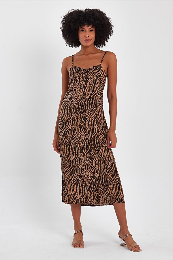 Alexander Gardi ALEXANDERGARDI SIRT GİPELİ DEKOLTELİ YIRTMAÇLI ELBİSE (B23-0084)