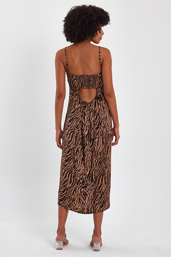 Alexander Gardi ALEXANDERGARDI SIRT GİPELİ DEKOLTELİ YIRTMAÇLI ELBİSE (B23-0084)