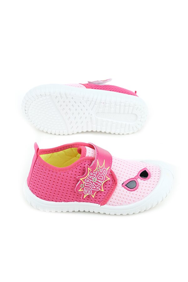 GEZER Yazlık Keten Kız Çocuk Ayarlanabilir Ayakkabı