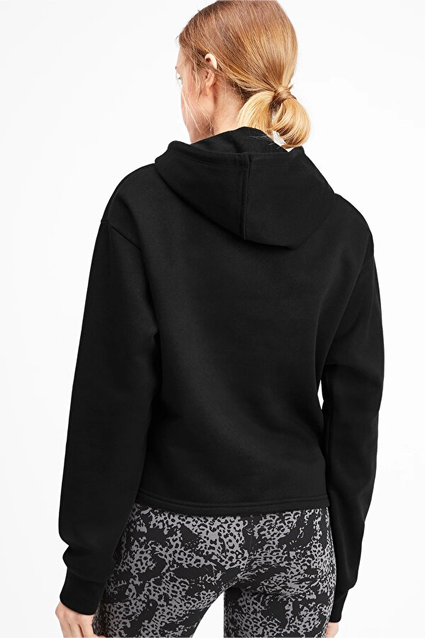 Puma ESS Cropped Logo Hoodie T Siyah Kadın Sweatshirt